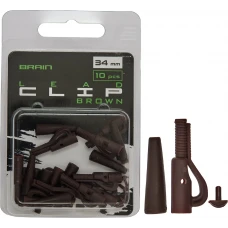 Безпечна кліпса Brain Lead Clip With Stopper 34mm Brown (10 шт/уп) SGXA-90472 Безпечна кліпса Brain Lead Clip With Stopper 34mm Brown (10 шт/уп) SGXA-90472