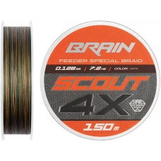 Шнур Brain Scout 4X 150m (camo) 0.128mm 7.2kg Шнур Brain Scout 4X 150m (camo) 0.128mm 7.2kg