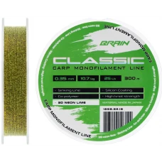 Волосінь Brain Classic Carp Line (3D neon lime) 300m 0.35mm 25lb 10.7kg Волосінь Brain Classic Carp Line (3D neon lime) 300m 0.35mm 25lb 10.7kg