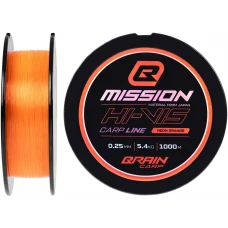 Волосінь Brain Mission Carp Line (Neon Orange) 1000m 0.25mm 5.4kg