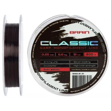 Волосінь Brain Classic Carp Line (dark brown) 300m 0.25mm 15lb 6.6kg Волосінь Brain Classic Carp Line (dark brown) 300m 0.25mm 15lb 6.6kg