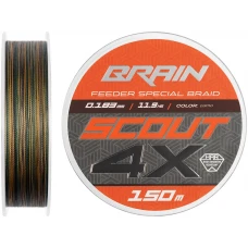 Шнур Brain Scout 4X 150m (camo) 0.183mm 11.9kg Шнур Brain Scout 4X 150m (camo) 0.183mm 11.9kg