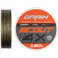Шнур Brain Scout 4X 150m (camo) 0.205mm 14.6kg Шнур Brain Scout 4X 150m (camo) 0.205mm 14.6kg