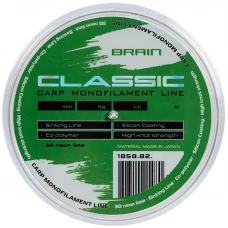 Волосінь Brain Classic Carp Line (3D neon lime) 150m 0.25mm 15lb 6.6kg Волосінь Brain Classic Carp Line (3D neon lime) 150m 0.25mm 15lb 6.6kg