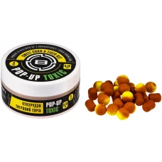 Бойли Brain Toxic Pop-Up Sweet Corn & Tiger Nut (кукурудза + тигровий горіх) 10mm + 8x12mm 34g Бойли Brain Toxic Pop-Up Sweet Corn & Tiger Nut (кукурудза + тигровий горіх) 10mm + 8x12mm 34g
