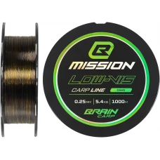 Волосінь Brain Mission Carp Line (Camo) 1000m 0.25mm 5.4kg Волосінь Brain Mission Carp Line (Camo) 1000m 0.25mm 5.4kg