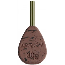 Грузило Brain In-Line Flat Lead 30g 2шт/уп Brown