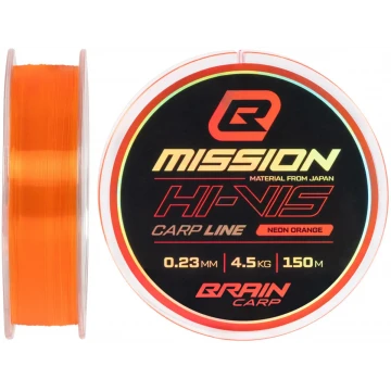 Волосінь Brain Mission Carp Line (Neon Orange) 150m 0.23mm 4.5kg