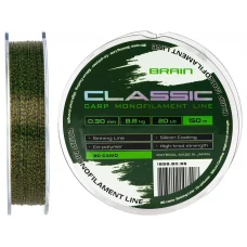 Волосінь Brain Classic Carp Line 3D (camo) 150m 0.30mm 20lb 8.8kg Волосінь Brain Classic Carp Line 3D (camo) 150m 0.30mm 20lb 8.8kg
