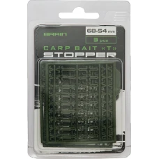 Стопори для бойлів Brain Carp Bait T-Stopper Green 6.8х5.4cm (3 шт/уп) SGXA-9015