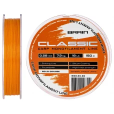 Волосінь Brain Classic Carp Line (solid orange) 150m 0.28mm 18lb 7.9kg Волосінь Brain Classic Carp Line (solid orange) 150m 0.28mm 18lb 7.9kg