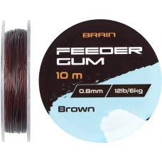 Амортизуюча гума Brain F-Gum 0.8mm 12lb/6kg 10m Brown Амортизуюча гума Brain F-Gum 0.8mm 12lb/6kg 10m Brown