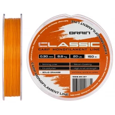 Волосінь Brain Classic Carp Line (solid orange) 150m 0.30mm 20lb 8.8kg Волосінь Brain Classic Carp Line (solid orange) 150m 0.30mm 20lb 8.8kg
