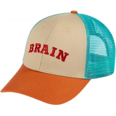 Кепка Brain Red Logo 58 Beige/coffee