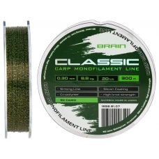 Волосінь Brain Classic Carp Line 3D (camo) 300m 0.30mm 20lb 8.8kg Волосінь Brain Classic Carp Line 3D (camo) 300m 0.30mm 20lb 8.8kg
