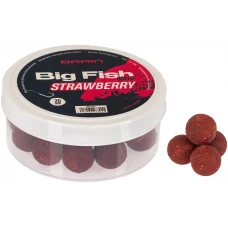 Бойли варені Brain Big Fish Strawberry (полуниця) 20mm Бойли варені Brain Big Fish Strawberry (полуниця) 20mm