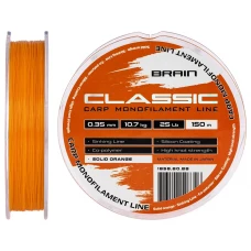 Волосінь Brain Classic Carp Line (solid orange) 150m 0.35mm 25lb 10.7kg Волосінь Brain Classic Carp Line (solid orange) 150m 0.35mm 25lb 10.7kg
