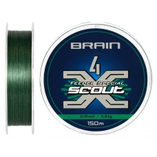 Шнур Brain Scout 4X 150m (deep green) 0.100mm 5.8kg Шнур Brain Scout 4X 150m (deep green) 0.100mm 5.8kg