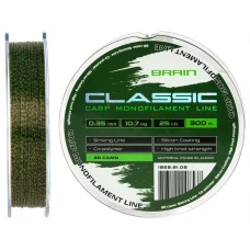 Волосінь Brain Classic Carp Line 3D (camo) 300m 0.35mm 25lb 10.7kg Волосінь Brain Classic Carp Line 3D (camo) 300m 0.35mm 25lb 10.7kg