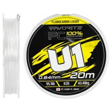 Флюорокарбон Favorite U1 FC 20m #26/0.84mm 95.9lb/43.48kg