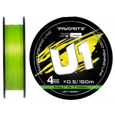 Шнур Favorite U1 PE 4x 150m (light green) #0.5/0.121mm 7lb/3.0kg
