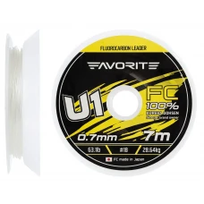 Флюорокарбон Favorite U1 FC 7m #18/0.70mm 63.1lb/28.64kg
