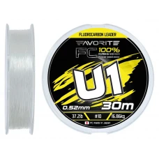 Флюорокарбон Favorite U1 FC 30m #10/0.52mm 37.2lb/16.86kg