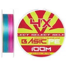 Шнур Select Basic PE Multicolor 100m #1.2/0.16mm 18lb/8.3kg