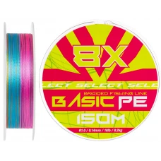 Шнур Select Basic PE 8X Multicolor 150m #1.0/0.14mm 18lb/8.2kg