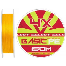 Шнур Select Basic PE Orange 150m #0.8/0.12mm 12lb/5.6kg