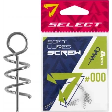 Штопор для силікону Select Soft Lures Screw #000 9mm (8 шт/уп)