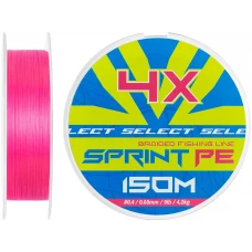 Шнур Select Sprint PE 4X Pink 150m #0.4/0.08mm 9lb/4.2kg