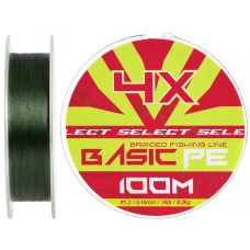 Шнур Select Basic PE Green 100m #1.2/0.16mm 18lb/8.3kg