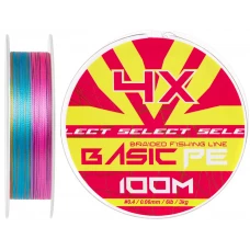 Шнур Select Basic PE Multicolor 100m #3.0/0.26mm 45lb/20.8kg