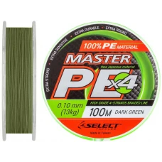 Шнур Select Master PE 100m (темн.-зел.) #0.6/0.10mm 28lb/13kg