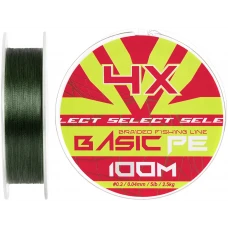 Шнур Select Basic PE Green 100m #0.4/0.06mm 6lb/3kg