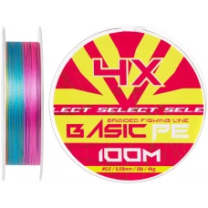 Шнур Select Basic PE Multicolor 100m #0.5/0.08mm 8lb/4kg