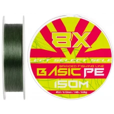 Шнур Select Basic PE 8X Green 150m #0.8/0.12mm 14lb/6kg