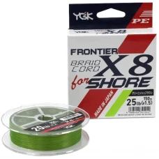 Шнур YGK Frontier Braid Cord X8 150m (зелений) #1.5/0.205 mm 25lb/11.3 kg Шнур YGK Frontier Braid Cord X8 150m (зелений) #1.5/0.205 mm 25lb/11.3 kg