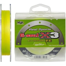 Шнур YGK G-Soul X3 100m (жовтий) #1.0/0.165mm 16lb Шнур YGK G-Soul X3 100m (жовтий) #1.0/0.165mm 16lb