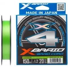 Шнур YGK X-Braid Braid Cord X4 150m #1.0/0.165mm 18lb/8.1kg