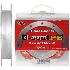 Шнур YGK Real Sports G-Soul PE 150m (білий) #0.4/0.104mm 6lb